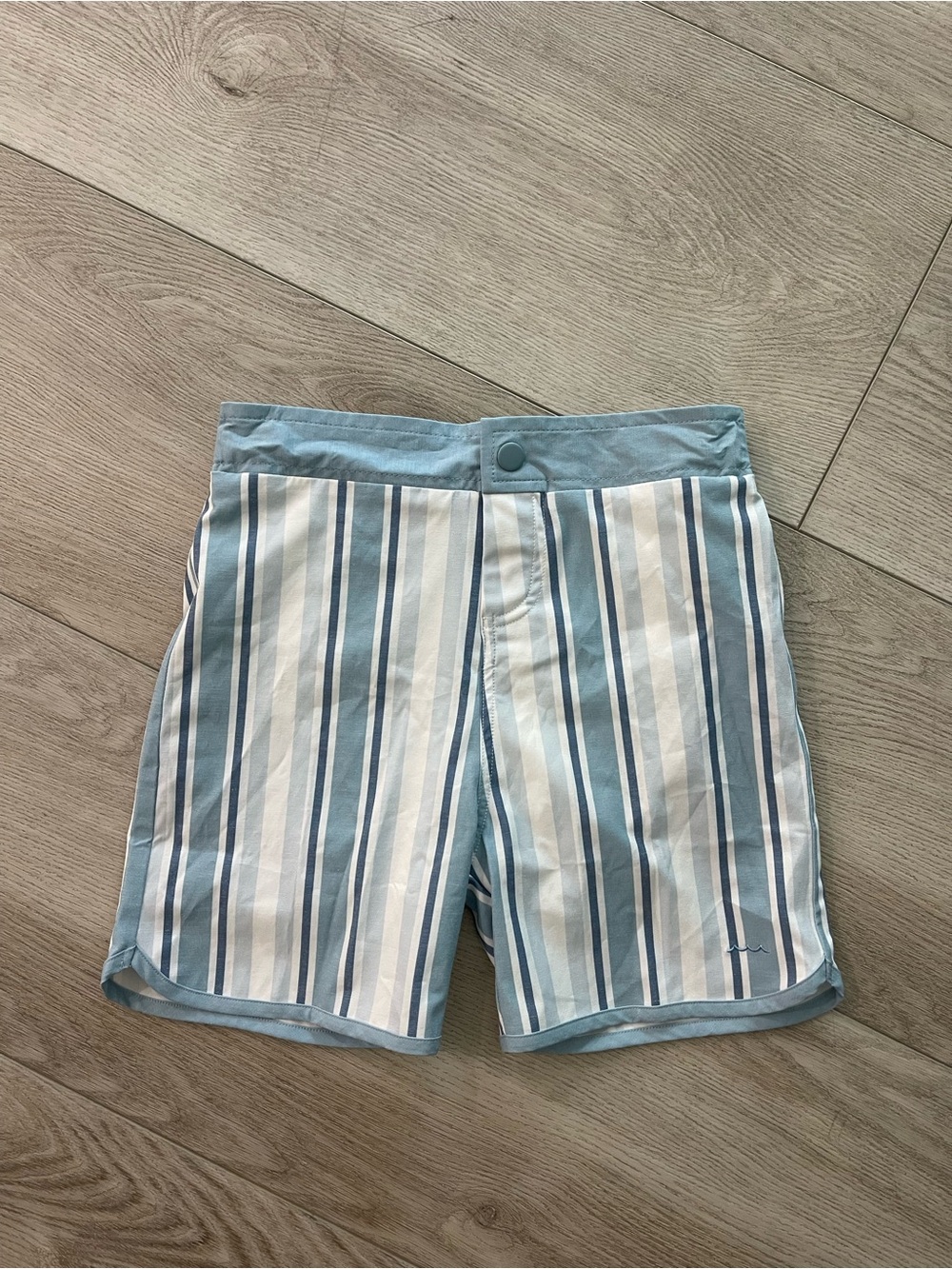 NWT - Minnow boys freshwater stripe board shorts, size 9/10